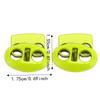 30pcs 17x15mm Spring Stopper Fasteners Double Hole Design Double Hole Toggles  For Drawstrings