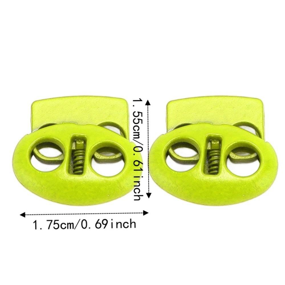 30pcs 17x15mm Spring Stopper Fasteners Double Hole Design Double Hole Toggles  For Drawstrings