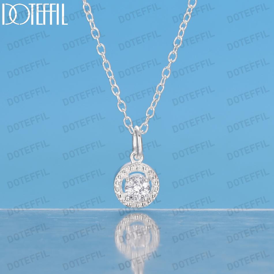 Colier cu pandantiv cu zircon AAA din argint 925 Bijuterii la modă pentru nuntă