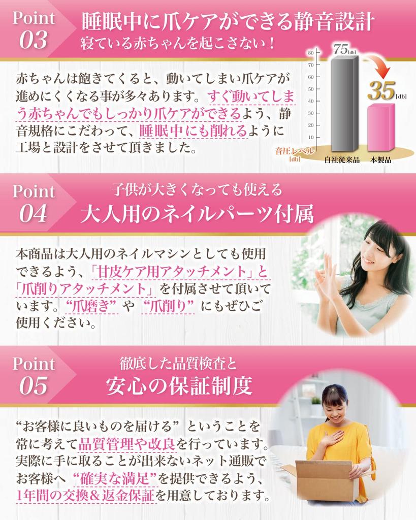 Electric Nail File and Nail Shaver for Babies Babysitter-Supervised (White)