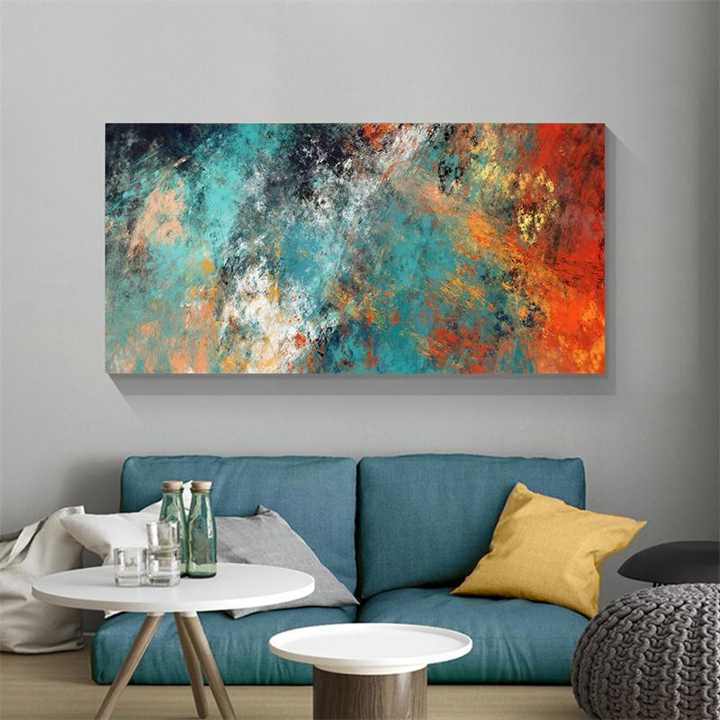 Modern Canvas Poster Abstract Color Cloud Painting Canvas Art Wall Painting for Bedroom Home and Dormitory Decor