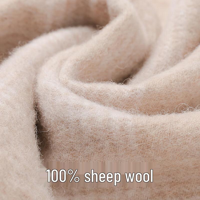 Hengyuanxiang Women's 100% Wool Plaid Winter Scarf