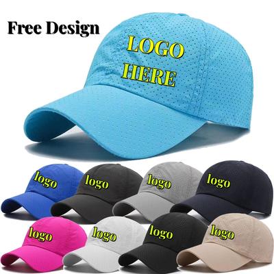 Suvine kiiresti kuivav pesapallimüts Unisex Kohandatav tasuta logo Snapback müts Välisspordi jooksumüts Luu Hingav võrk Päikesemütsid