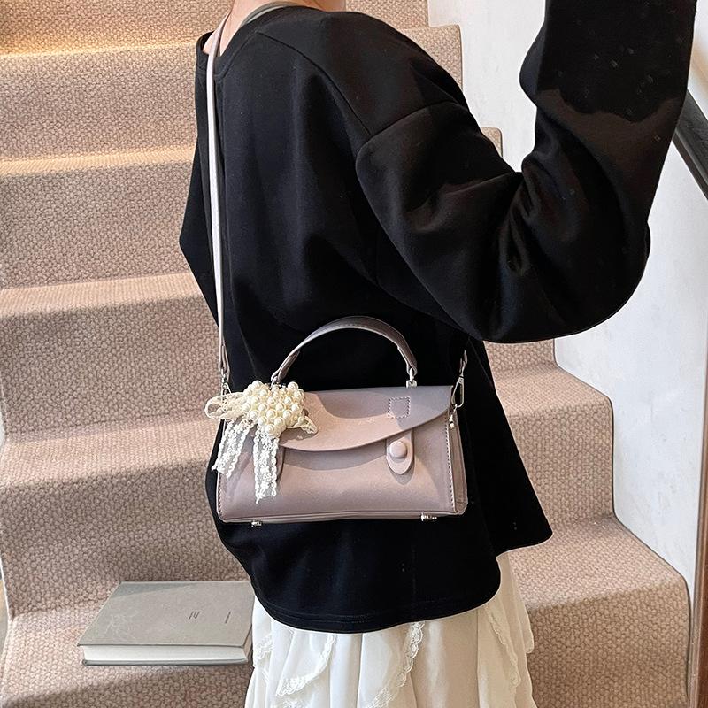 Commuter Portable Small Square Bag Women's New Solid Color Fashion Casual Versatile Shoulder Messenger Bag
