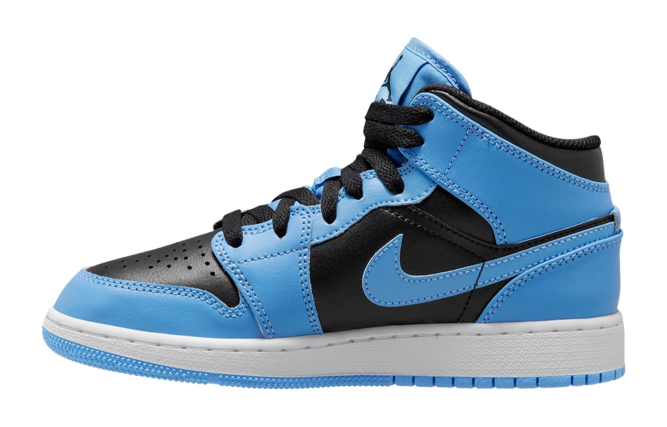 Jordan 1 Mid University Blue Black GS DQ8423-401 38.5