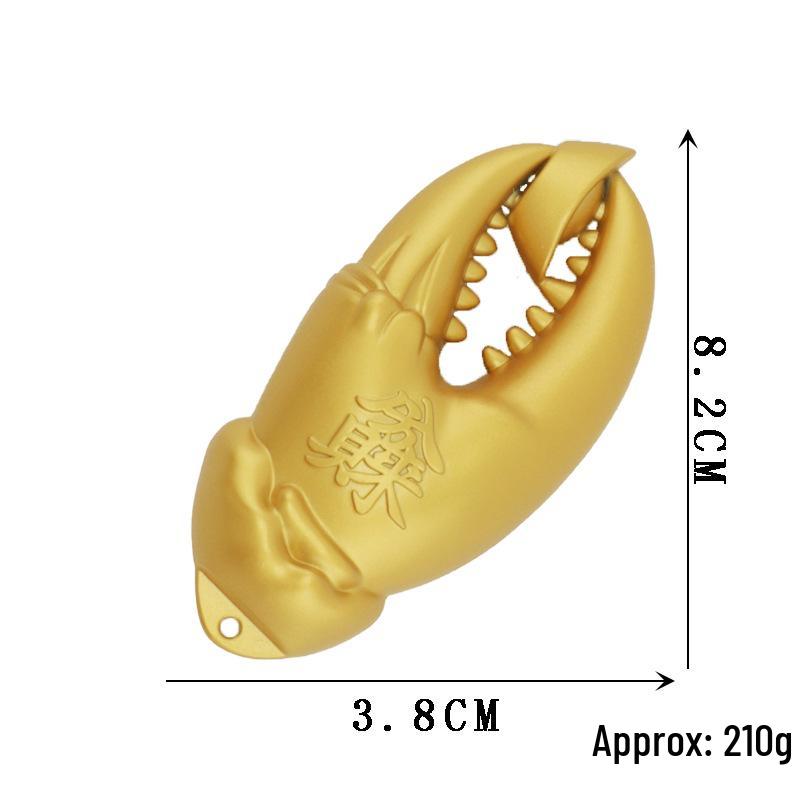 Crab Claw Wealth Pendant: Handcrafted Fortune Charm with Decompression Handle, Attracting Prosperity and Wealth from All Directions.