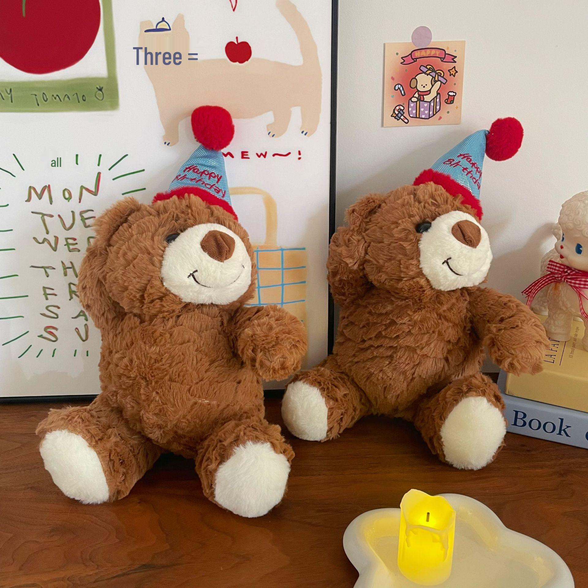 

Happy Birthday Teddy Bear Plush - Cute Pillow, Couple Decor, Home Ornament 40 cm