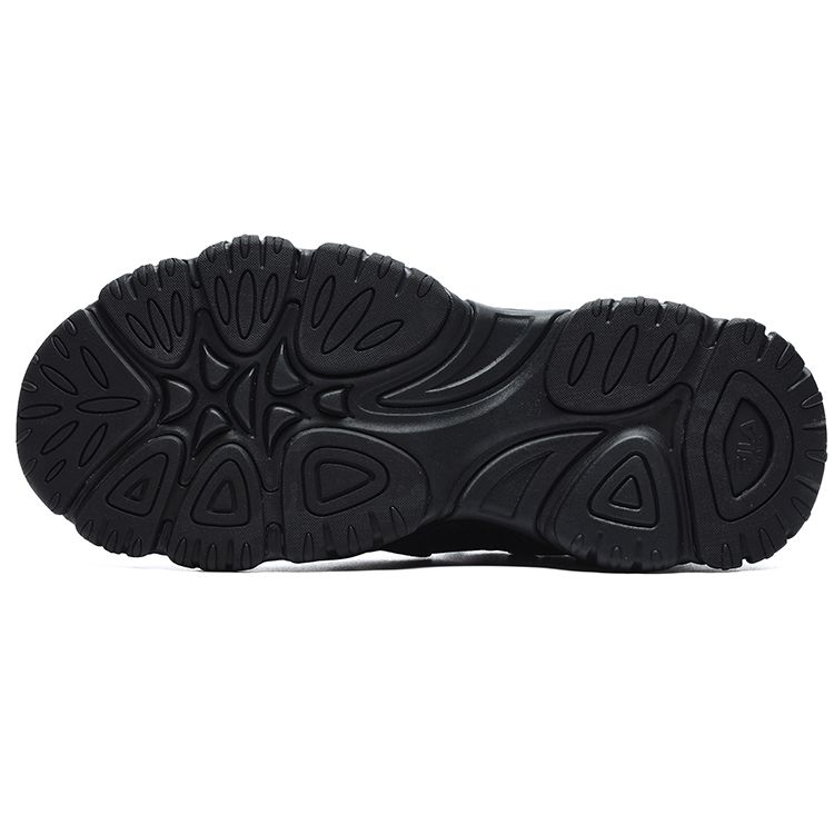 FILA Fluid 4 Cat Paw 4.0 Fabric Synthetic Leather Retro Casual Wear Durable Low-Top Dad Shoes Men sneaker Black F12M232127FBK