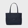 Clover Heart Big Canvas Tote Bag Navy
