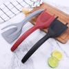 Pinza multifunzionale per spatola in silicone 2 in 1, pinza per vibrazione, resistente al calore, cucina di casa, cottura, bistecca, pancake, uovo, spatola clip