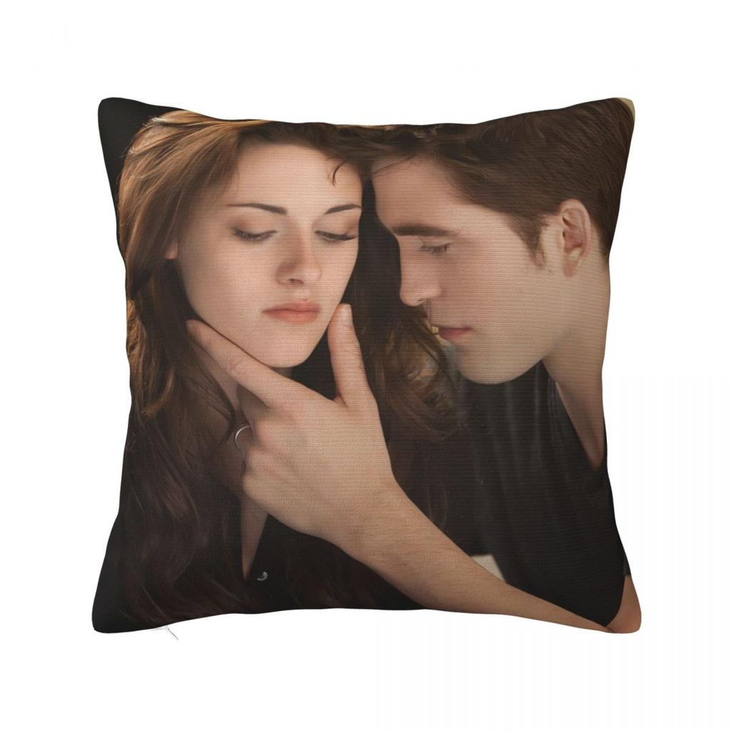 Federa Cuscino Film Saga di Twilight Poliestere Stampato Copricuscino Decorativo Bella ed Edward Cuscino da Lancio Copertina Casa