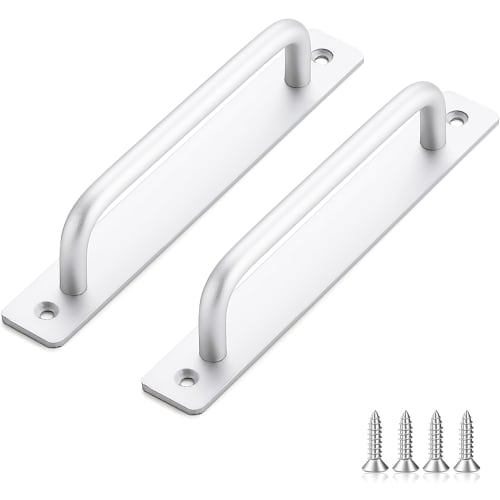 HOOWDAMY 2-Pack Aluminum Alloy Handles, Metal Door Handles, Cupboard Pull Handles, Interior Bathroom Handles, Sliding Door Opening and Closing Assista