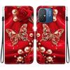 Handmade PU Leather Flip Case for Redmi 12C/Redmi 11A Anti-Slip Shockproof Cover with Wrist Strap & Heart/Rose Cat Designs