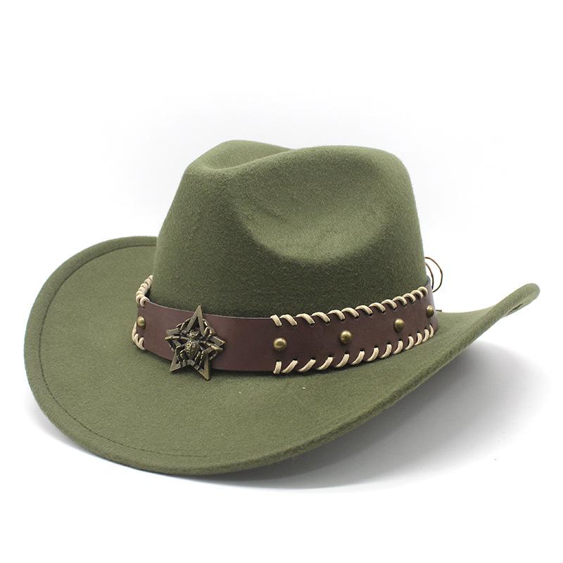 Ethnic Topper Hat Western Cowboy Hat Jazz Hat Felt Hat Wool Hat Men And Women