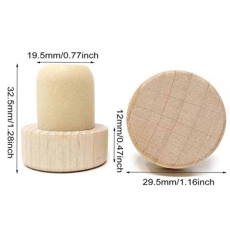 Wine Corks T-shaped Wine Corks Reusable Wine Corks Wooden and Rubber Bottle Corks Sealing Stoppers Beer Bottle Corks Crafts