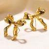Trendy Round Stainless Steel Hoop Earrings for Women Simple Gold Color Earring Waterproof Ear Piercing Zircon Birthday Gifts