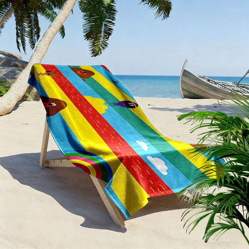Duggee Print Beach Towel, Large Soft Quick Dry Towel for Beach Camping Swimming
