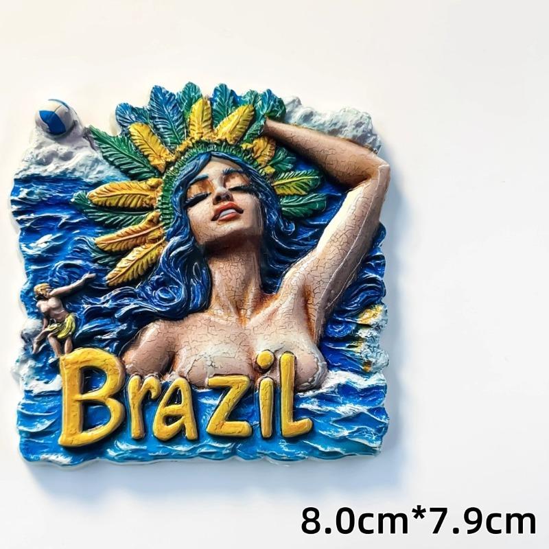 

Brazil Fridge Stickers Rio de Janeiro Souvenirs Football Samba Christ the Redeemer Fridge Magnets Home Decor Wedding Gifts