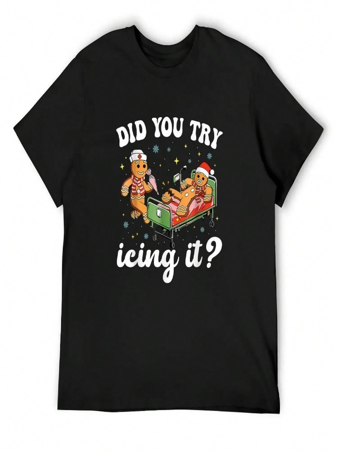 Funny Christmas Nurse Gingerbread Man T-Shirt Valentines Boutique Clothes Cheap Stuff Luxury Clothes Men S разноцветный