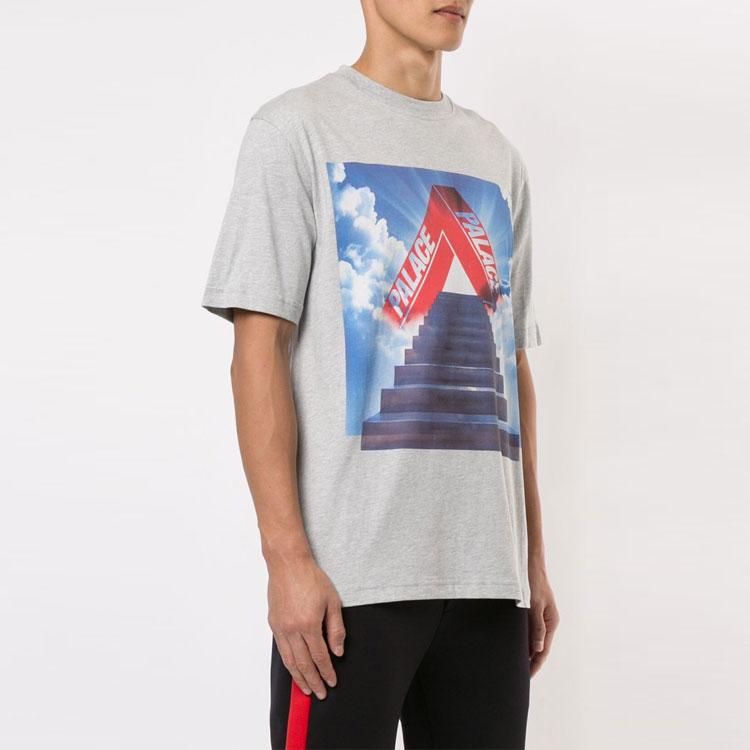 Palace Tri-Ternity T-Shirt With Ladder Steps Triangle Graphic Unisex Tops Red Grey P16TS135