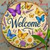 Metal Tin Art Painting Sign 20x20cm Home Wall Decor Handmade Craft