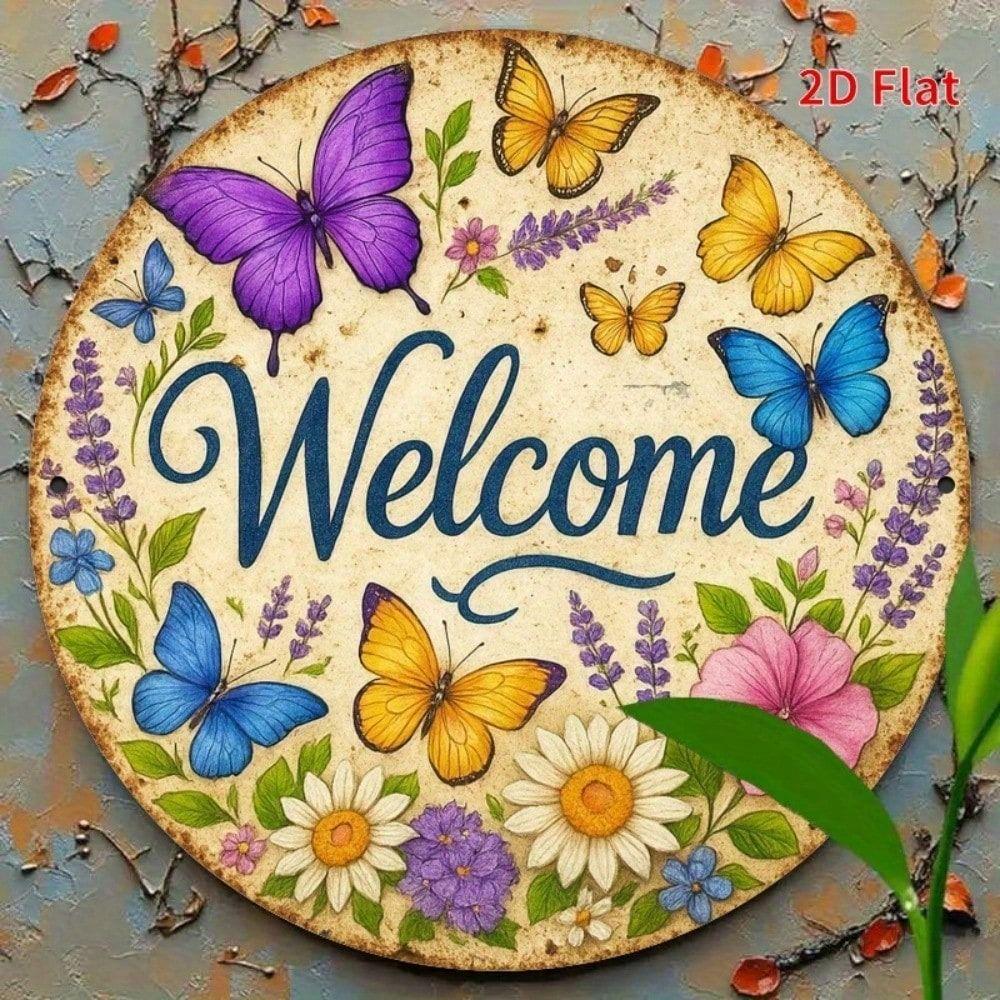 Metal Tin Art Painting Sign 20x20cm Home Wall Decor Handmade Craft