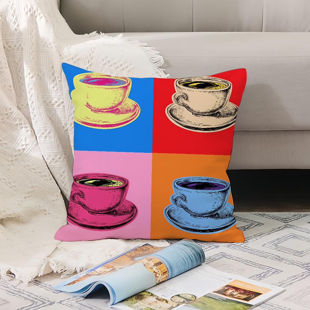 Artist A-Andy W-Warhol cushion cover Office Cushions Suitable For Sofa Car Bedroom Decorative Cushion Cover