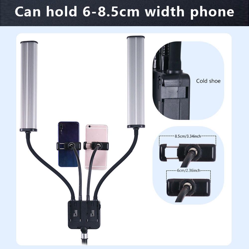 Гибкая двойная светодиодная лампа для видеосъемки — фото 7