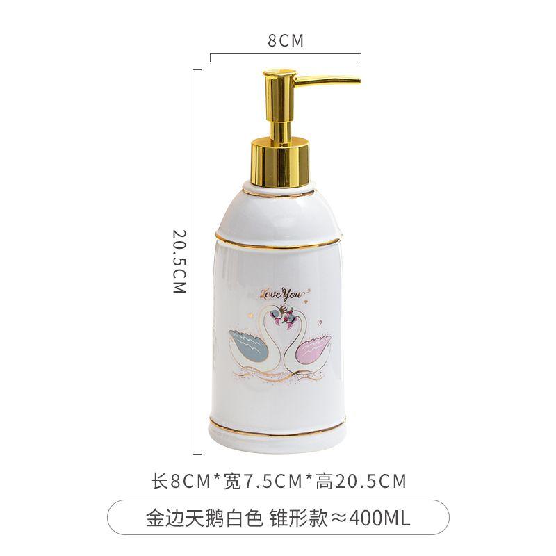 Ceramic Hand Sanitizer Bottle Nordic Press Soap Dispenser Bathroom Accessories Shower Gel Shampoo Moisture Bottle Home Decor New