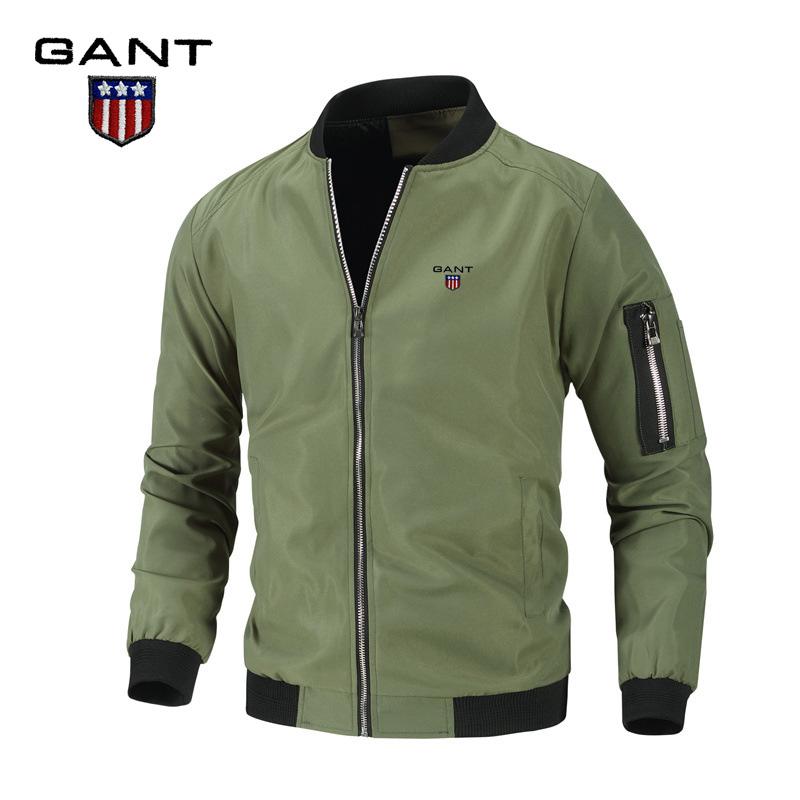 Gant Bestickte Herrenjacke Frühlings- und Herbstjacke Herren Trendige Lockere Baseballjacke