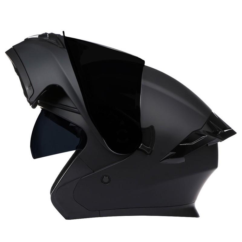 

BLD Motorcycle Helmet Men s Full Double Lens Exposed Universal Riding Throughout L