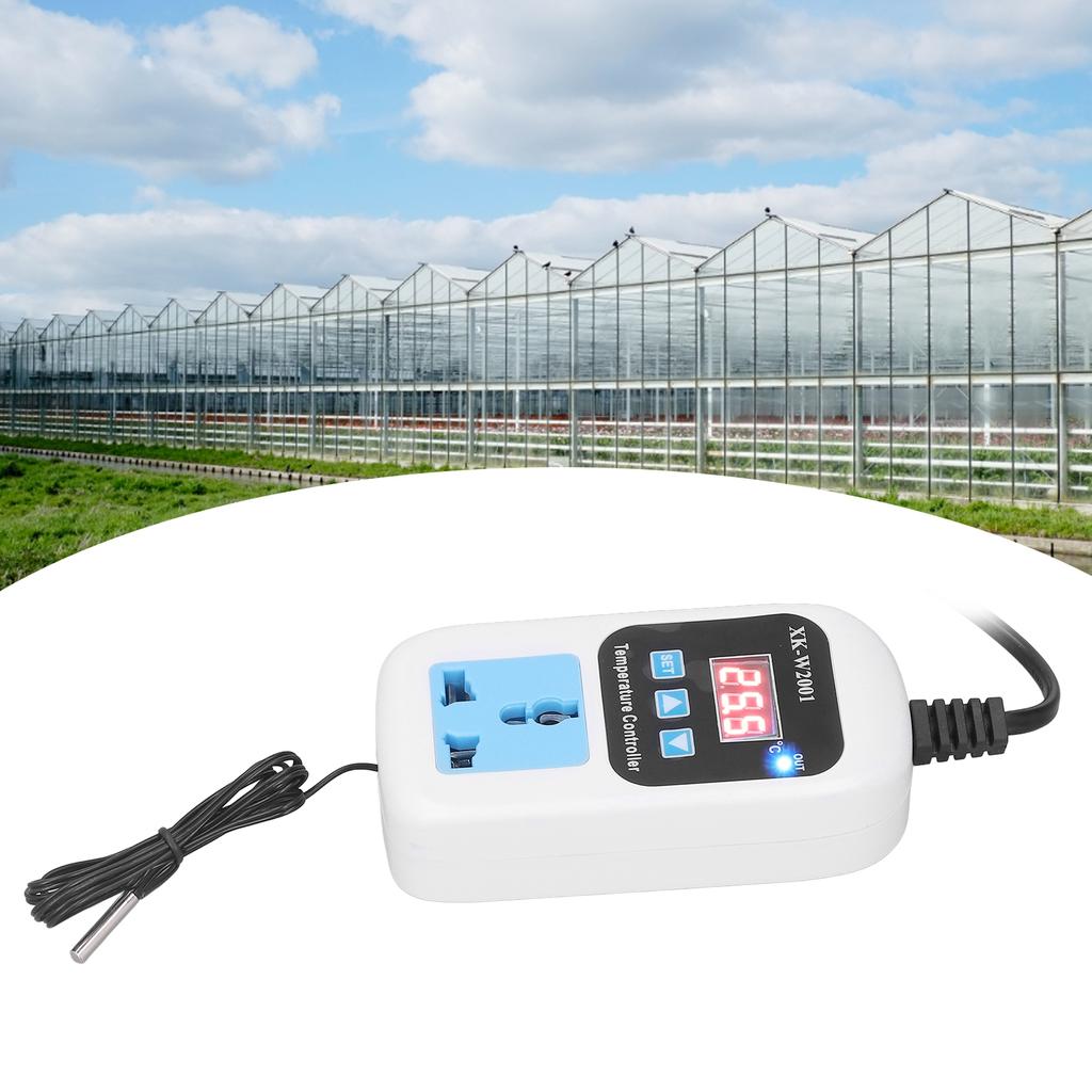 Temperature Controller Temperature Controller Automatic Adjustable Digital Display Electronic Socket Thermostat for Greenhouse