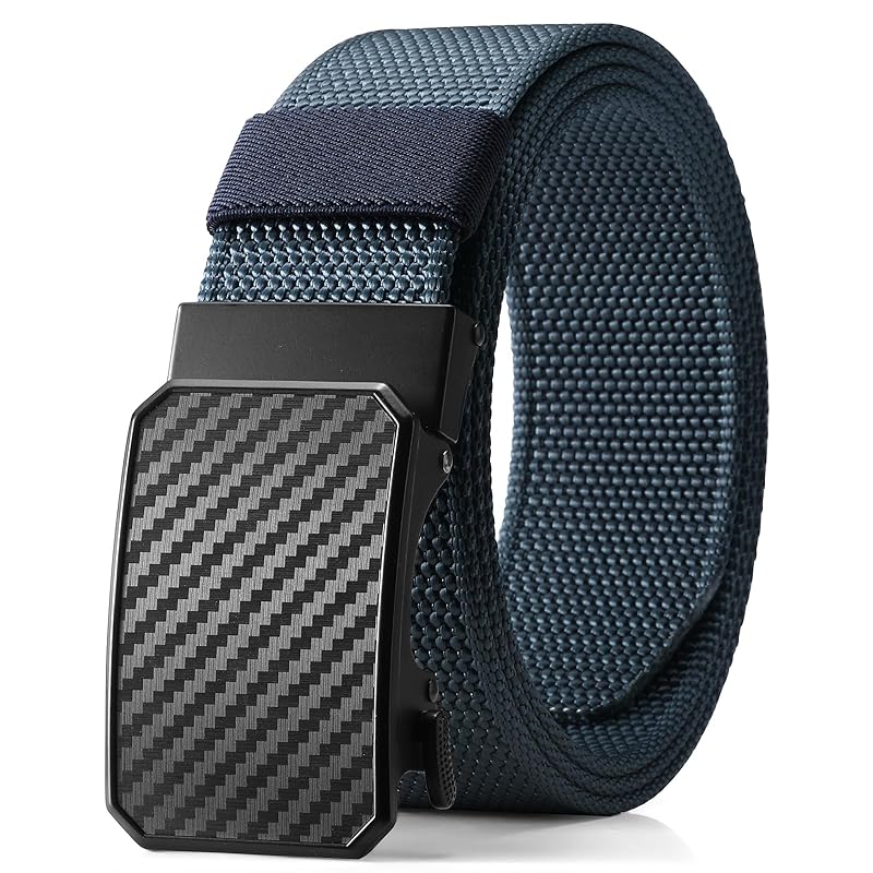 

[SENDEFN] belt men s auto lock type nylon belt stepless adjustment 3.8cm No hole mountain climbing work sports golf outdoor