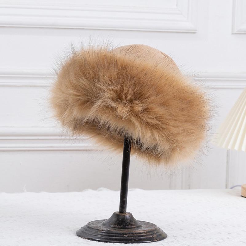 

Женская зимняя шапка, замшевая утолщенная теплая шапка, модная осенняя искусственная монгольская шапка, уличная элегантная женская русская шапка One Size коричневый