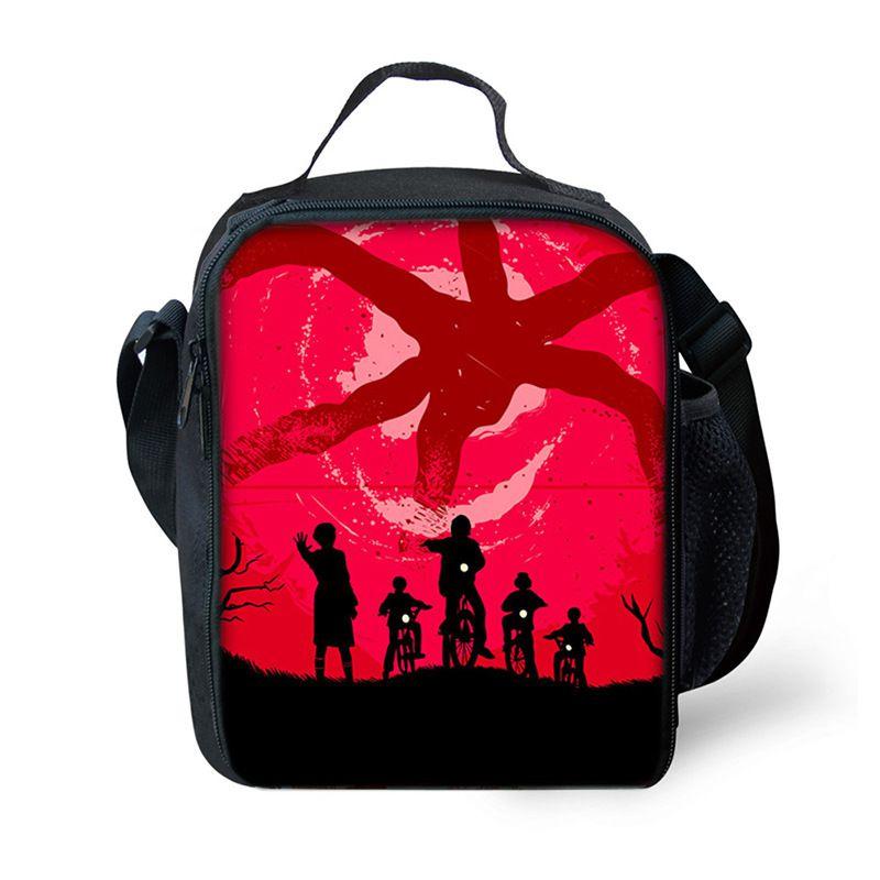 Stranger Thing Insulated Lunch Bag For Kids And Students With Adjustable Strap Perfect For Picnics And Outdoor Adventures