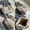 Sac à main décontracté en velours côtelé avec fermeture éclair Léger et grande capacité Bandoulière fixe Couleur unie Sac à main pour le quotidien