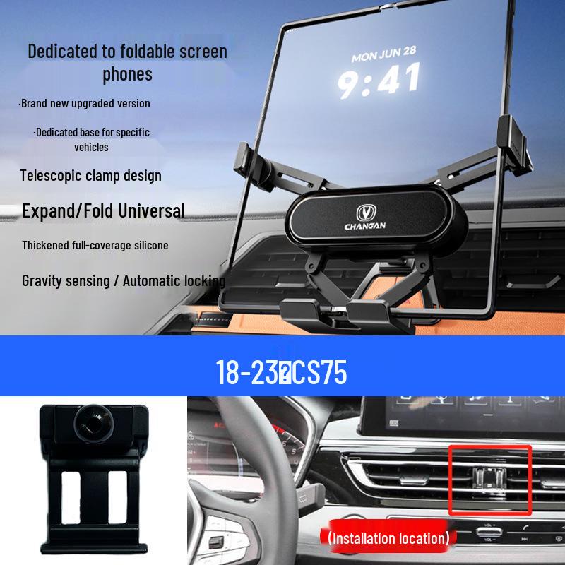 Foldable Mobile Phone Holder for Changan Eado/Deep Blue/Ounuo/CS55/Benben/CS75/Coser/Oshan Vehicles