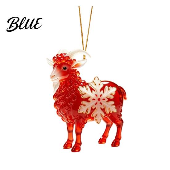 Decorative Hanging Charms Goat Christmas Tree Pendant Durable Acrylic Ornament Not Easy Ornament to Fade for Holiday And Car Decoration Collectibles
