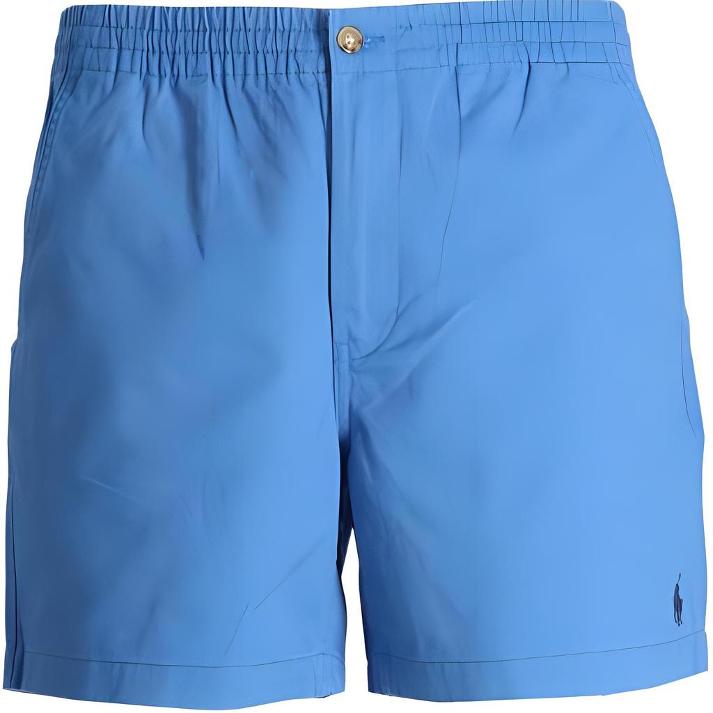 Polo Ralph Lauren Solid Color Mid Waist Zipper Straight Leg Casual Shorts Men shorts Blue 710644995-059
