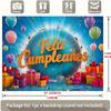 Geburtstagsparty Hintergrund Buntes Polyester Banner Fotokabinen Dekoration 103