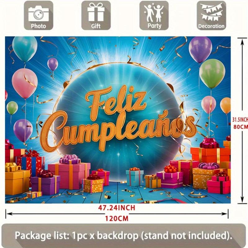 Geburtstagsparty Hintergrund Buntes Polyester Banner Fotokabinen Dekoration 103