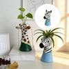 Giraffe Art Vases Decorative Flower Vases Animal Face Vases Table Ornament Modern Home Decors Gift for Women Girls