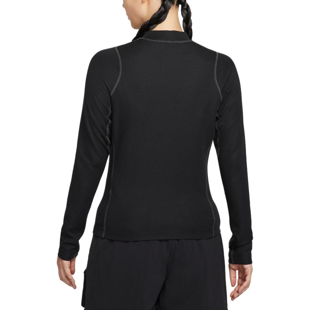 Nike ACG T Shirts Women's Black/Coal Black/Peak White Stand Collar Moderate HV1103-010