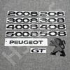 3D Black ABS Car Rear Trunk Emblem Front Hood Badge Stickers For Peugeot m 206 307 308 3008 207 208 407 408 508 2008 5008 Styling