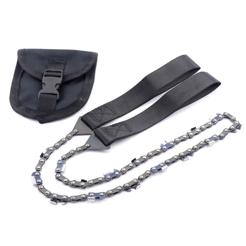 

11-Teeth Outdoor Portable Hand Drawn Wire Saw Ideal For Field Mountaineering Life Saving Multifunction Saw Chain чёрный