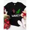 Christmas Cartoon Cat Xmas Tree Print Graphic Print T-shirt Women Fashionable Comfortable Breathable Soft Casual Sports Short Sleeve Cotton T-shirt