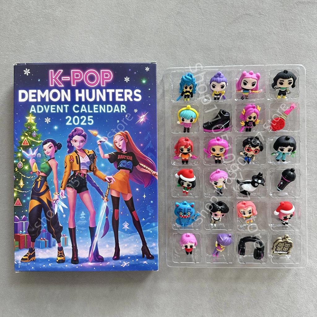 Caja Sorpresa de Navidad Diablo Kpop Cazador de Demonios KDH Calendario de Adviento Premium 2025 Equipo de Caza de Brujas Colgante Acrílico Juguete Regalo