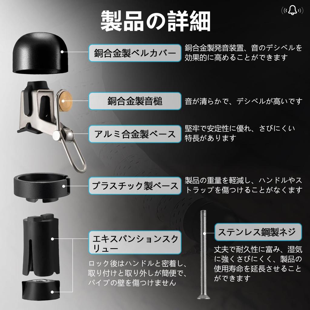 yowodana Hidden Bicycle Bell for Road and Mountain Copper Alloy Bell with a Refreshing Compact and Easy to Install for Drop Compatible with Handlebar