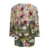 Women's Fashion Casual Three-quarter Sleeve Vintage Floral Print Round Neck Top