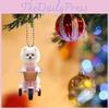 Acrylic Cartoon Bicycle Dog Car Rearview Mirror Decor For Auto Interior Accessories